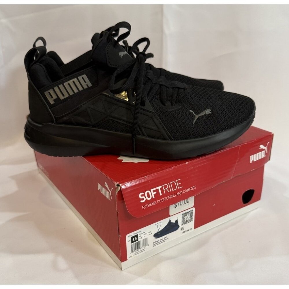 Puma Size 8.5 Men’s Black Softride Enzo NXT Tennis Athletic Shoes Sneakers